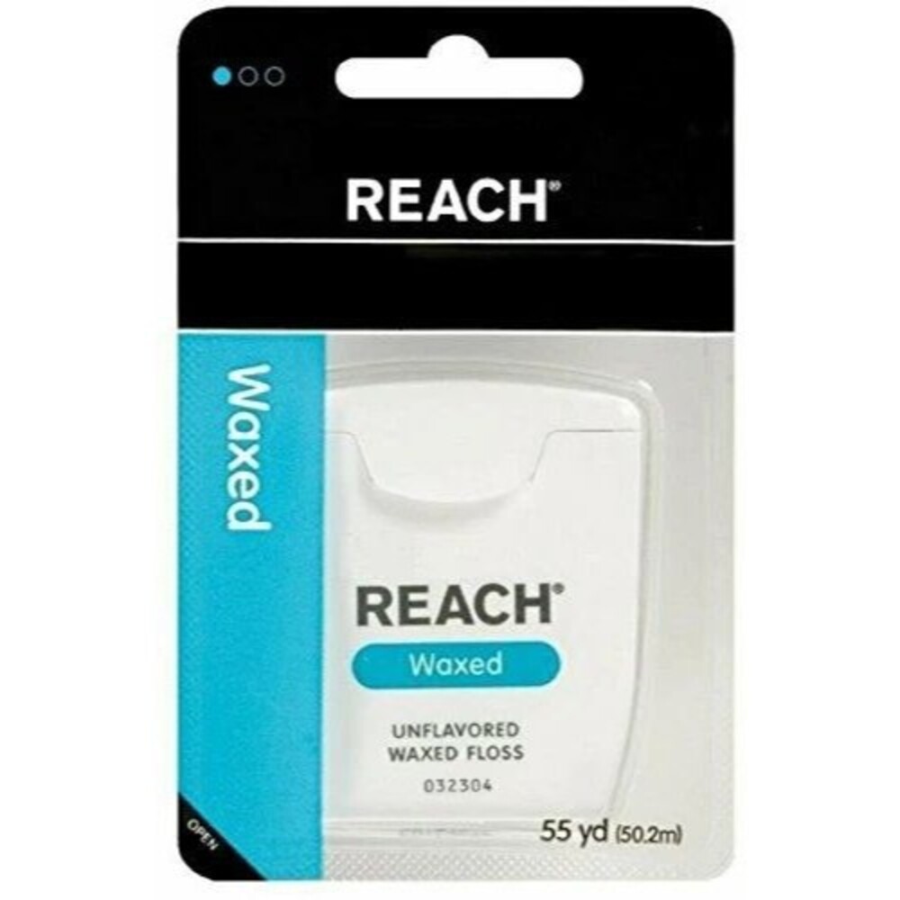 5 Pack Johnson & Johnson REACH Dental Floss Waxed Floss 55 Yards Each